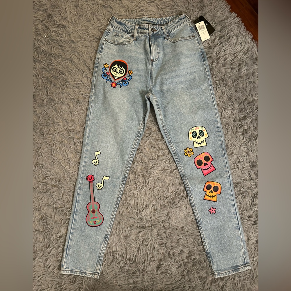Pixar Coco High Waisted Jeans